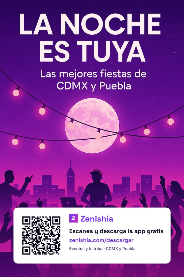 Cartel Fiesta en la azotea